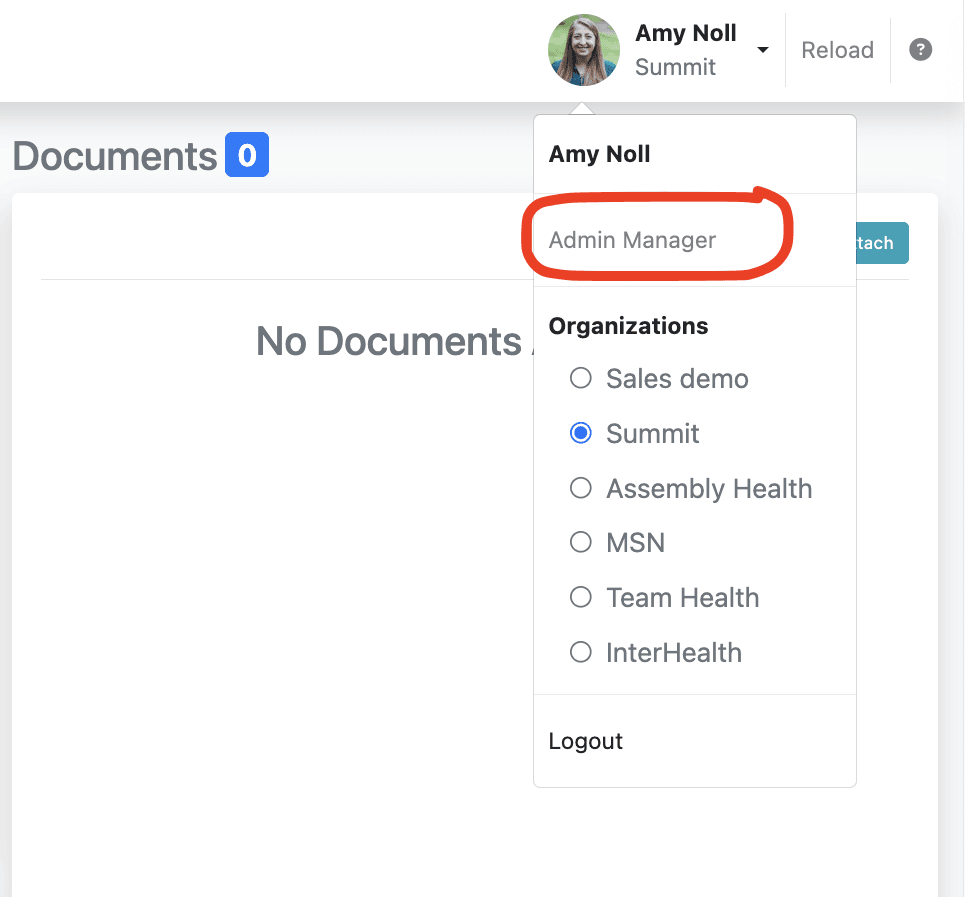 2) Navigate to The Admin Manager