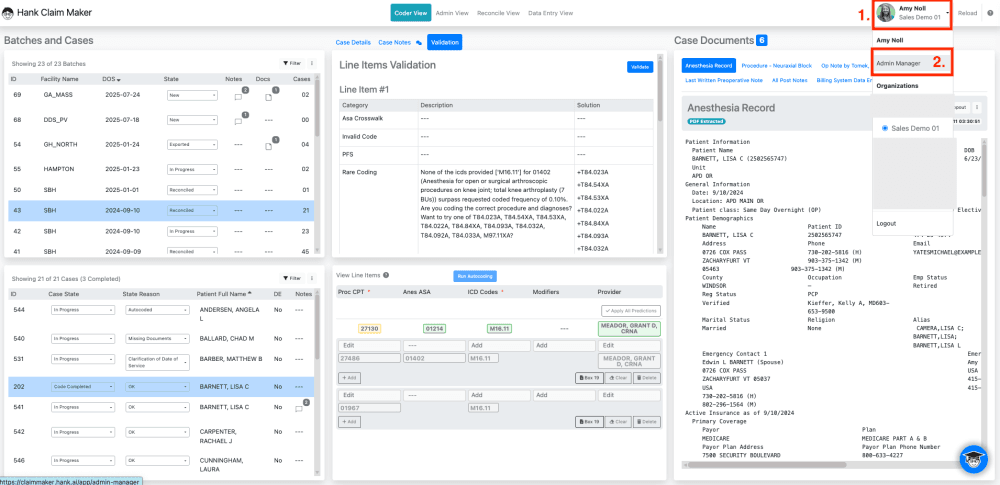 Navigate to the Admin Manager area for your organization by clicking on your profile in the upper right corner and selecting…