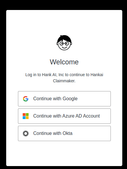 Select your login type from the options listed.