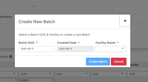 Use this same space to add any Cases to this Batch as needed.