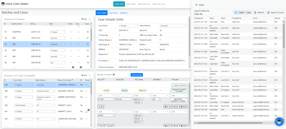 You can then toggle between only seeing batch state changes, case state changes for the whole batch worth of cases, or all o…