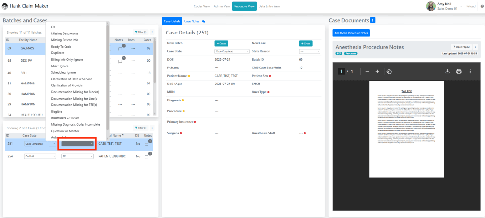 Contact your organization's admin if you would like to disable certain states or state reasons or add a new state.