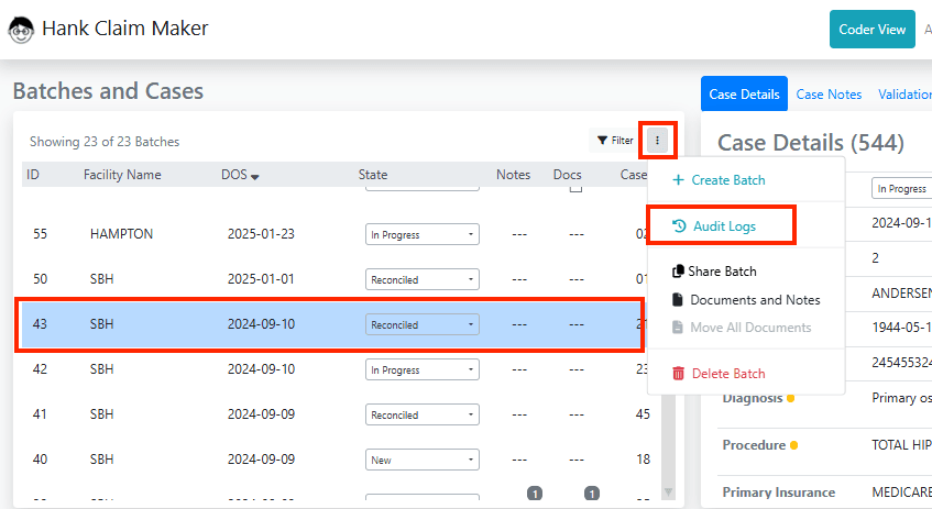You can then toggle between only seeing batch state changes, case state changes for the whole batch worth of cases, or all o…