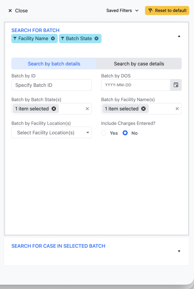 1) Select the combination of filters you wish to save